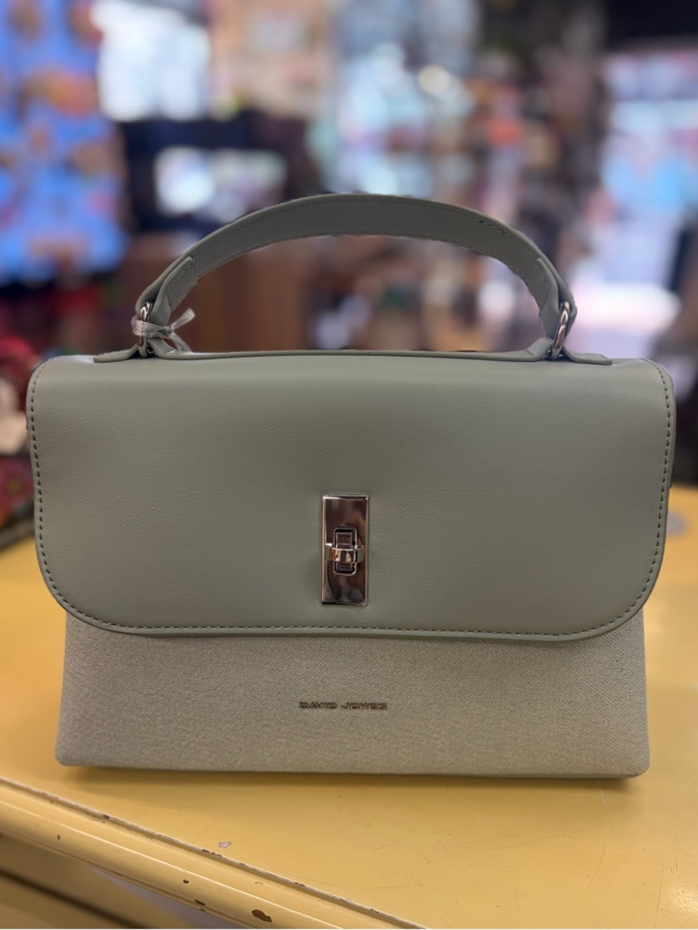 Top-Handle Satchel in Sage Green by David jones Paris